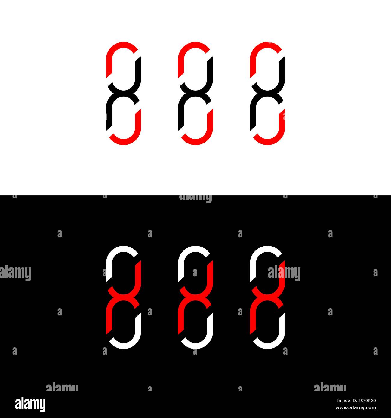 888 Vektor-Logo-Design. Stock Vektor