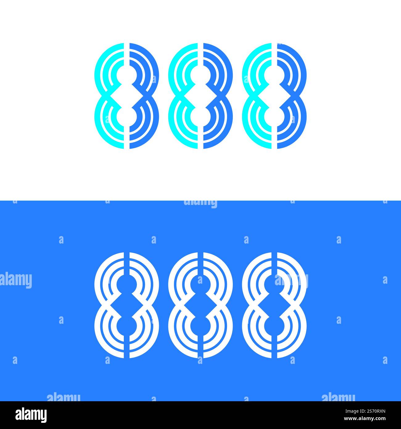 888 Vektor-Logo-Design. Stock Vektor