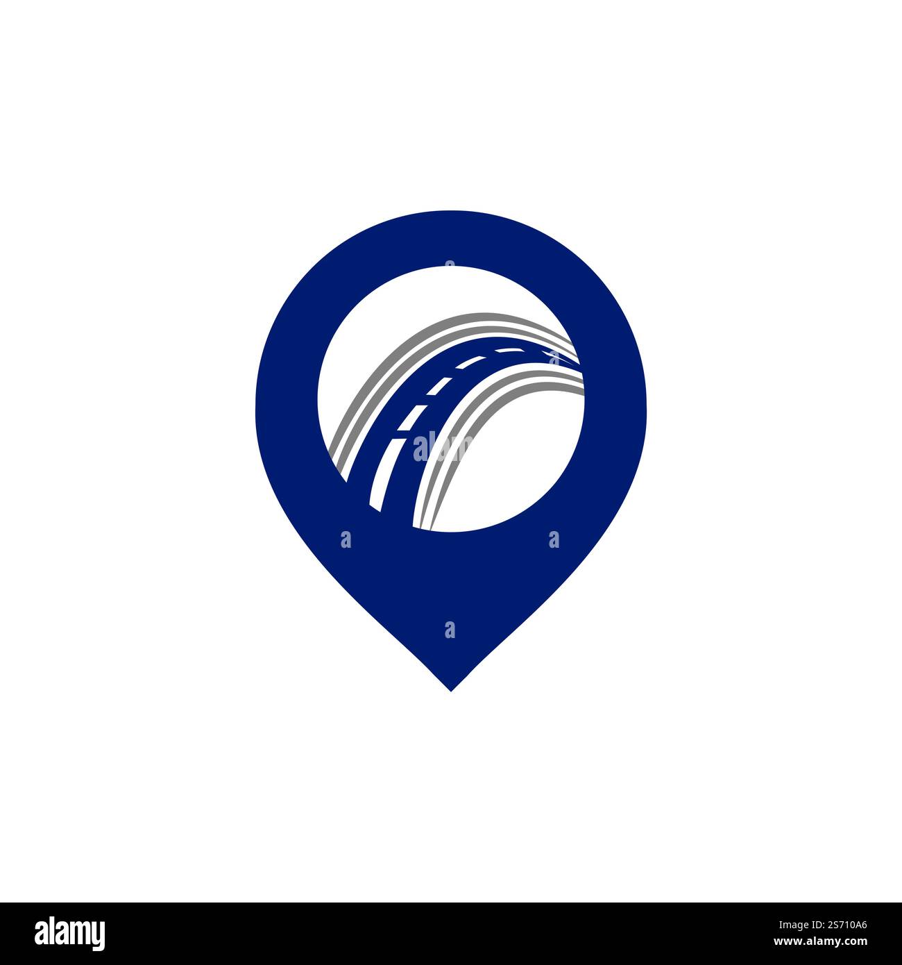 „PIN Road Location“-Logo. Design-Konzept der Transport App. Stock Vektor