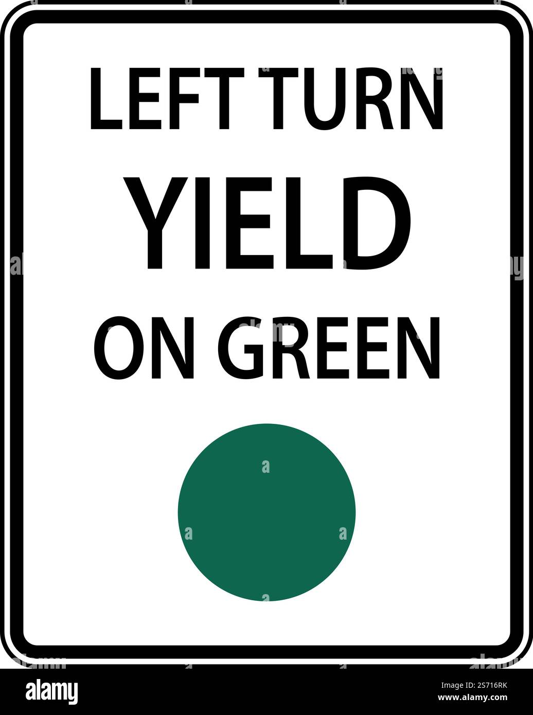 Symbol Links Abbiegen Ergebnis Auf Green Sign Stock Vektor