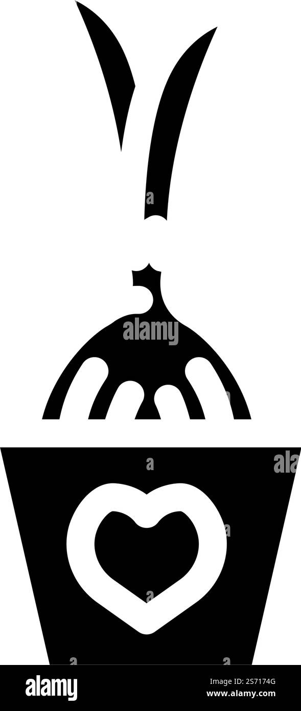 Zwiebeltopf wachsende Glyphe Icon Vektor. Wachstumsschild für Zwiebeltopf. Isolierte Symboldarstellung. Zwiebeltopf wachsende Glyphe Icon Vektor Illustration Stock Vektor