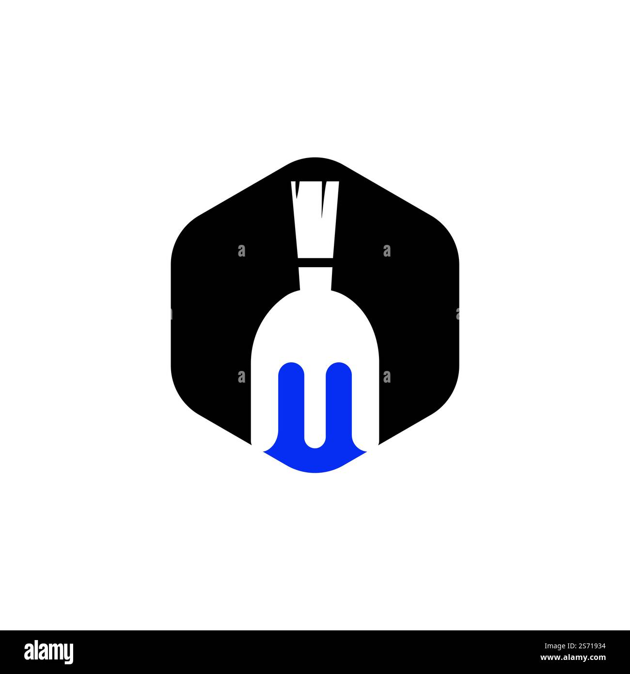 Spartan Fork Vektor-Logo-Design. Stock Vektor