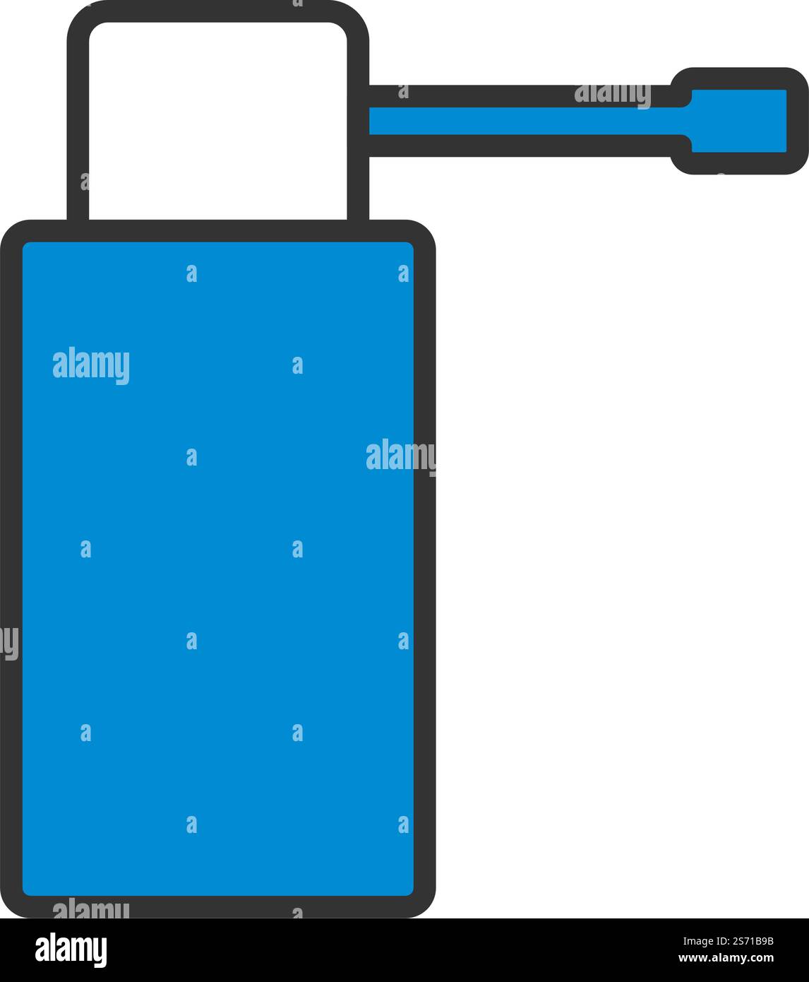 Symbol Für Inhalator. Editierbare Fett Formatigte Kontur Mit Farbfüllungsdesign. Vektorgrafik. Stock Vektor