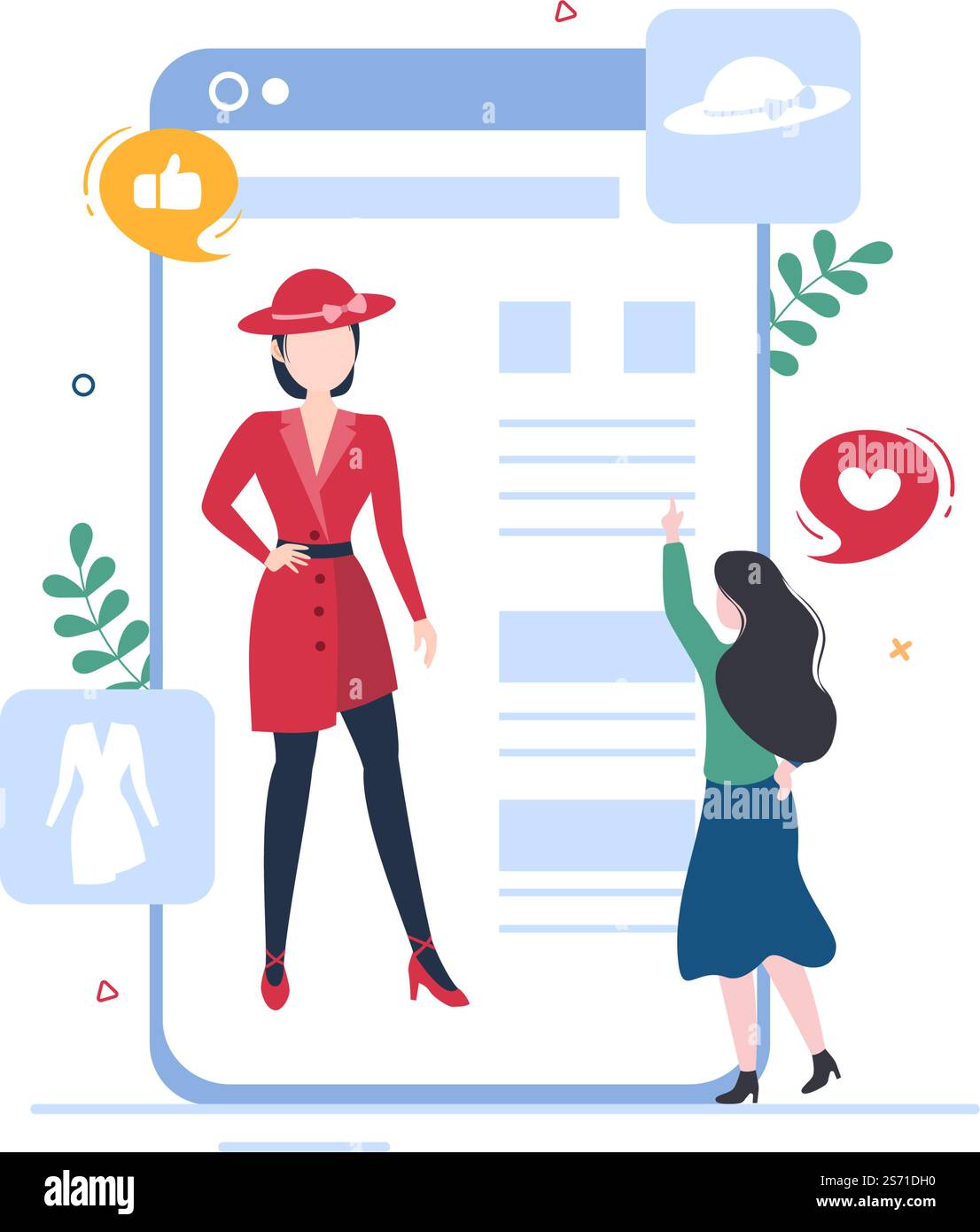 Model Portfolio Template Handgezeichnete Cartoon Flat Illustration mit Manager der Modeling Agency und Fotograf machen Fotos von Model in Platform Design Stock Vektor