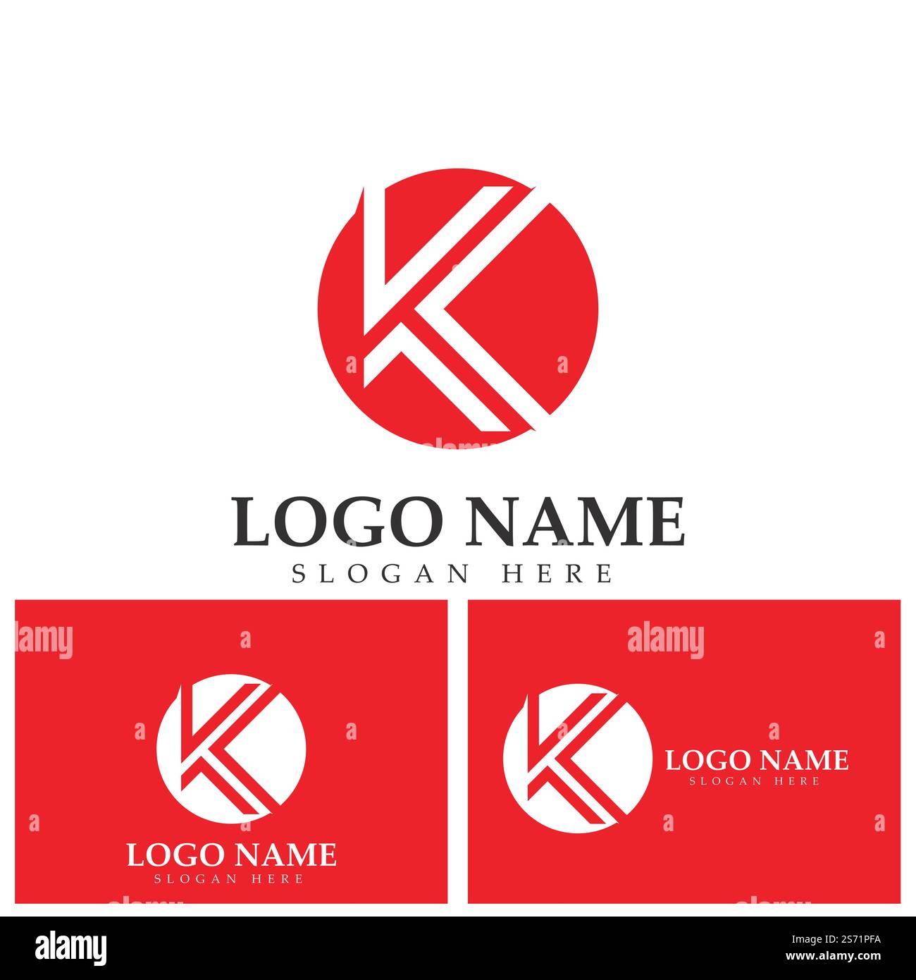 Design-Vorlage für das Symbol des Letter k-Logos Stock Vektor