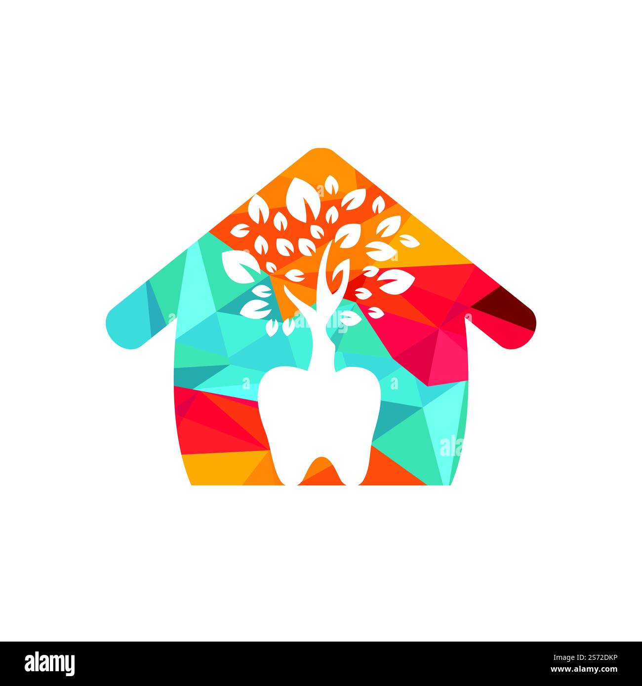 Dentalbaum-Vektor-Logo-Design-Vorlage. Vorlage für Vektorlogo von Dentrees. Stock Vektor