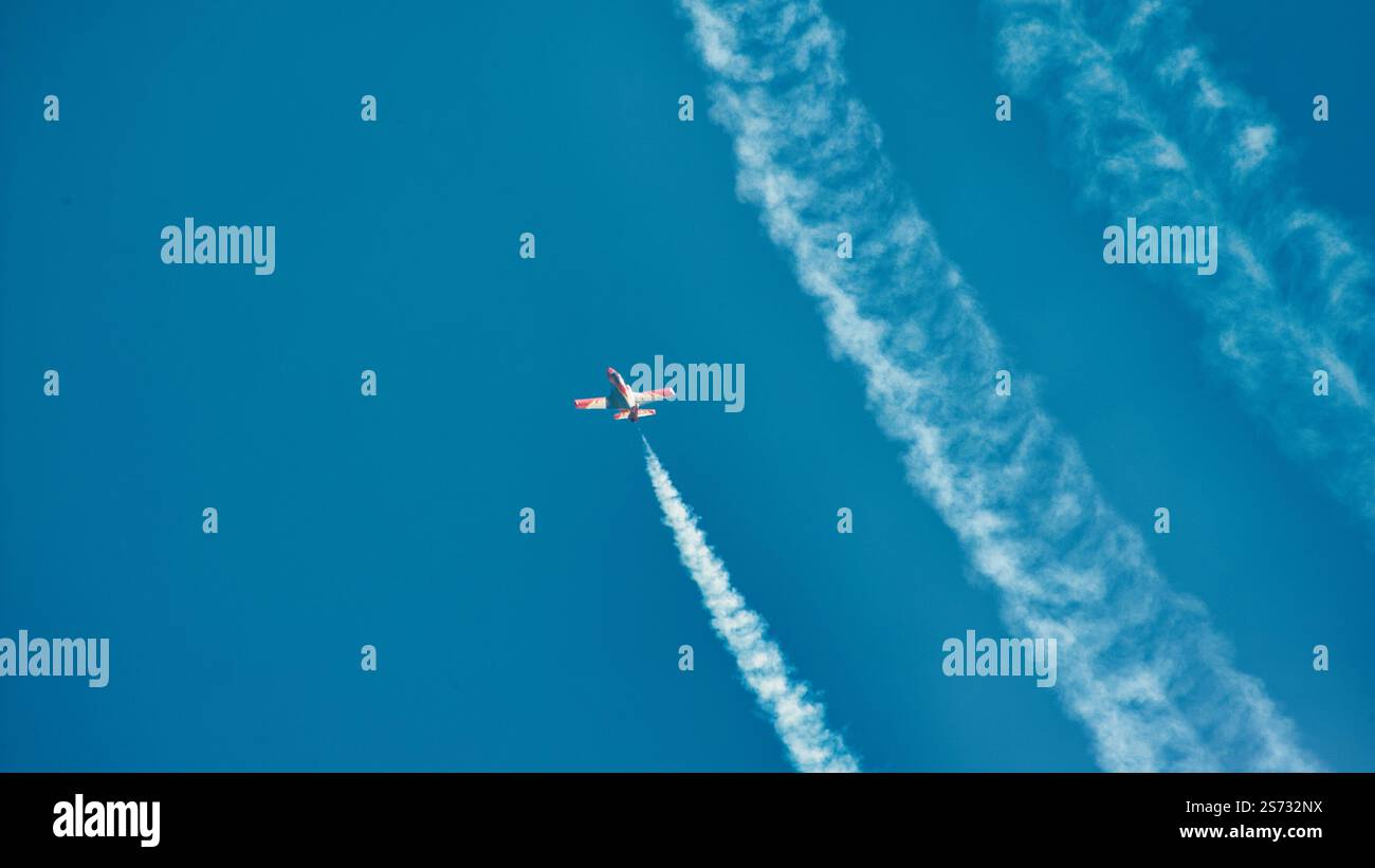 Patrulla Aguila Aerobatic Team, Festival aereo Torre del Mar, Malaga. Stockfoto