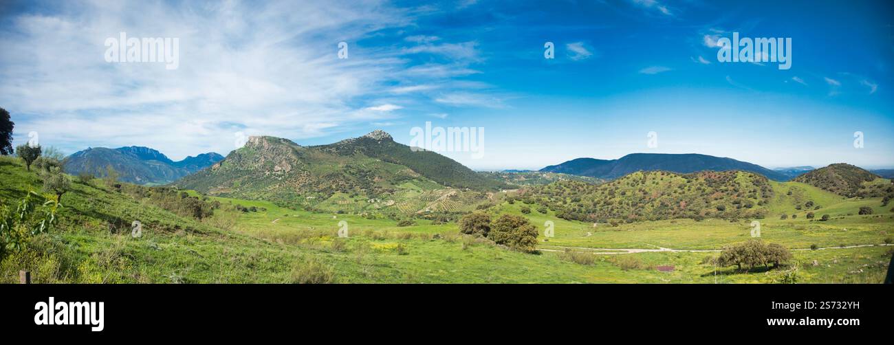 Landschaft Serranía de Ronda, Malaga Spanien Stockfoto