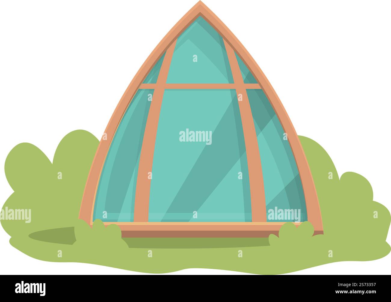 Glashaus Icon Cartoon Vektor. Glamping-Zelt. Trip Lodge. Glashaus Icon Cartoon Vektor. Glamping-Zelt Stock Vektor