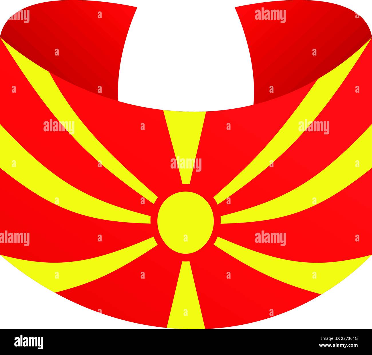 Mazedonien Abzeichen Icon Cartoon Vektor. Nationale eu. Europa Freiheit. Mazedonien Abzeichen Icon Cartoon Vektor. Nationale eu Stock Vektor