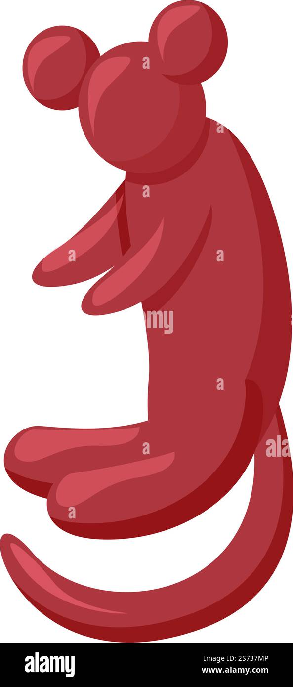 Affenballon Symbol Cartoon Vektor. Tierspielzeug. Kunstform. Affenballon Symbol Cartoon Vektor. Tierspielzeug Stock Vektor