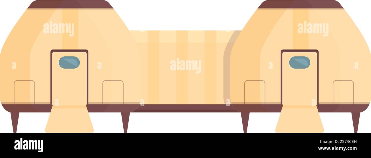 NASA-Missionssymbol Cartoon-Vektor. COSMOS-Station. Fremde Oberfläche. NASA-Missionssymbol Cartoon-Vektor. COSMOS-Station Stock Vektor