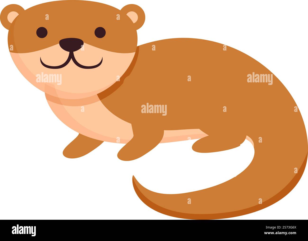 Frettchen Wiesel Icon Cartoon Vektor. Niedliches Tier. Sable Winter. Frettchen Wiesel Icon Cartoon Vektor. Niedliches Tier Stock Vektor