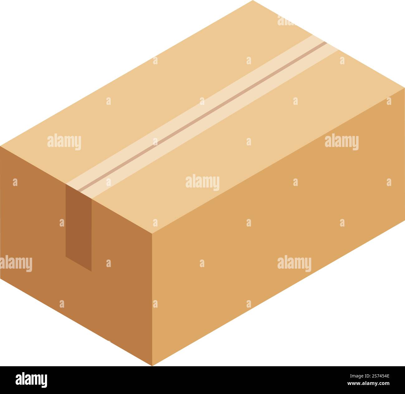 Geschlossener Karton. Versiegeltes Paket. Isometrisches Symbol auf weißem Hintergrund isoliert. Geschlossener Karton. Versiegeltes Paket. Isometrisches Symbol Stock Vektor