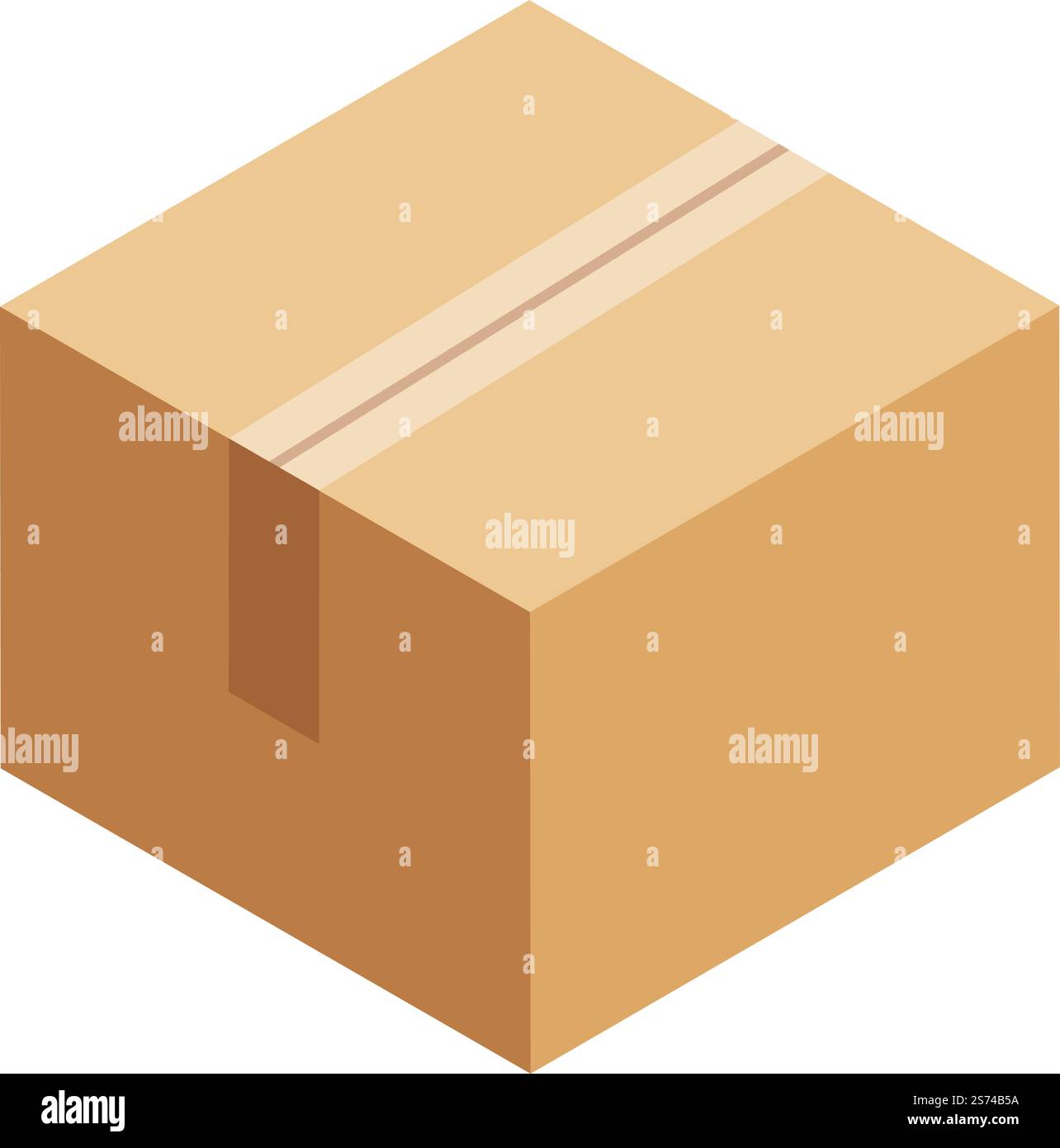 Symbol für Lieferbox. Versandkarton. Isometrisches Symbol auf weißem Hintergrund isoliert. Symbol für Lieferbox. Versandkarton. Isometrisches Symbol Stock Vektor