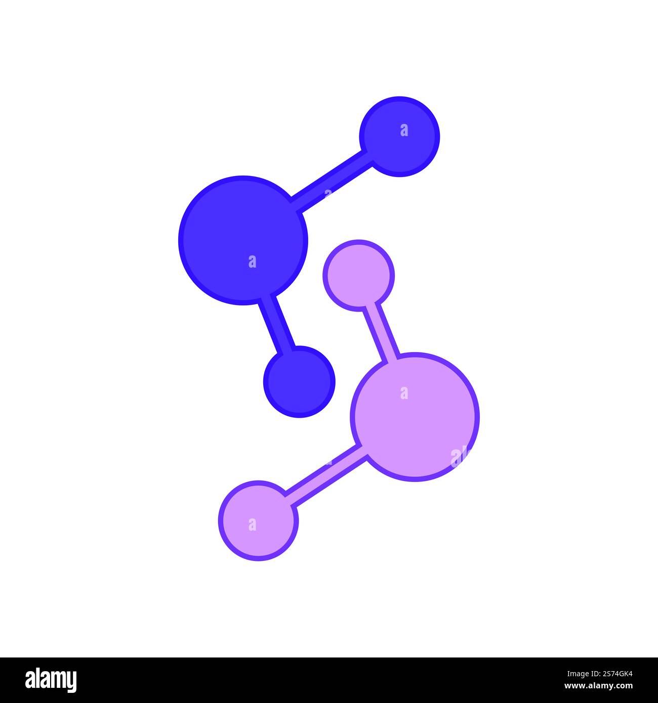 Vektor-Vorlage für Illustration des Moleküllogos Stock Vektor