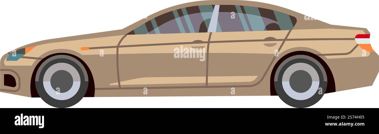 Limousine-Symbol. Oldtimer-Design in flachem Stil, isoliert auf weißem Hintergrund. Limousine-Symbol. Oldtimer-Design im flachen Stil Stock Vektor