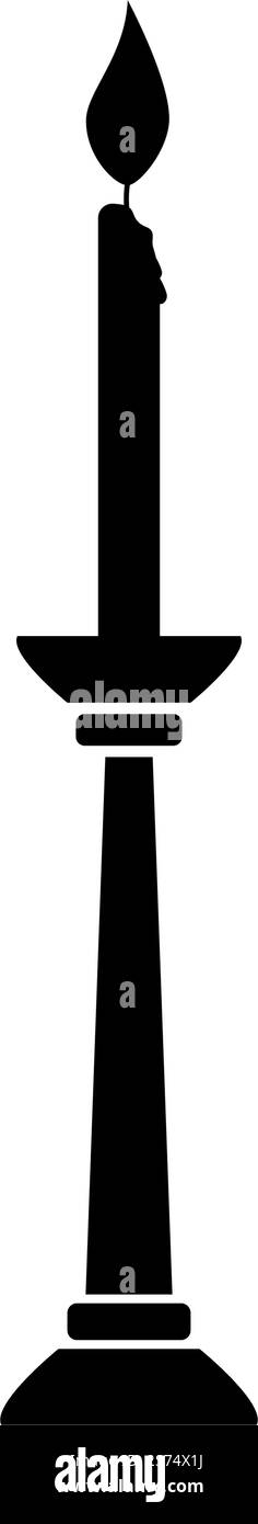 Kerzenlicht-Dinner-Symbol in flachem Design-Vektor Stock Vektor