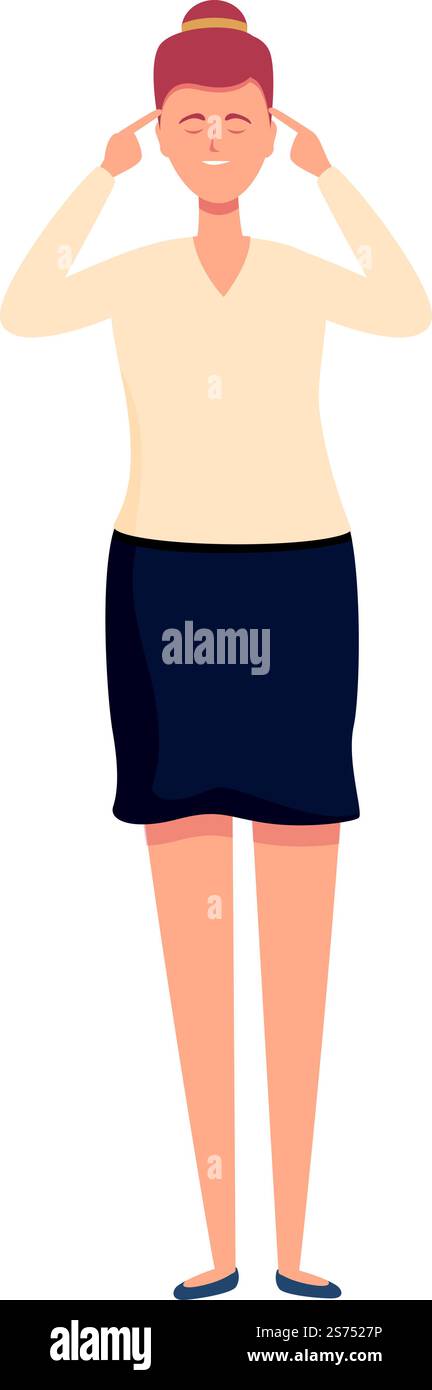 Psychische Pflege Icon Cartoon Vektor. Kompetenztherapie. Gesundheitsarbeit. Psychische Pflege Icon Cartoon Vektor. Kompetenztherapie Stock Vektor