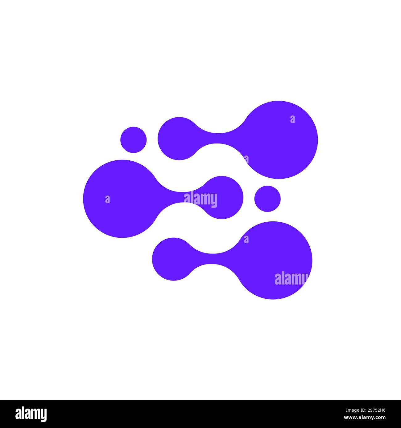 Vektor-Vorlage für Illustration des Moleküllogos Stock Vektor