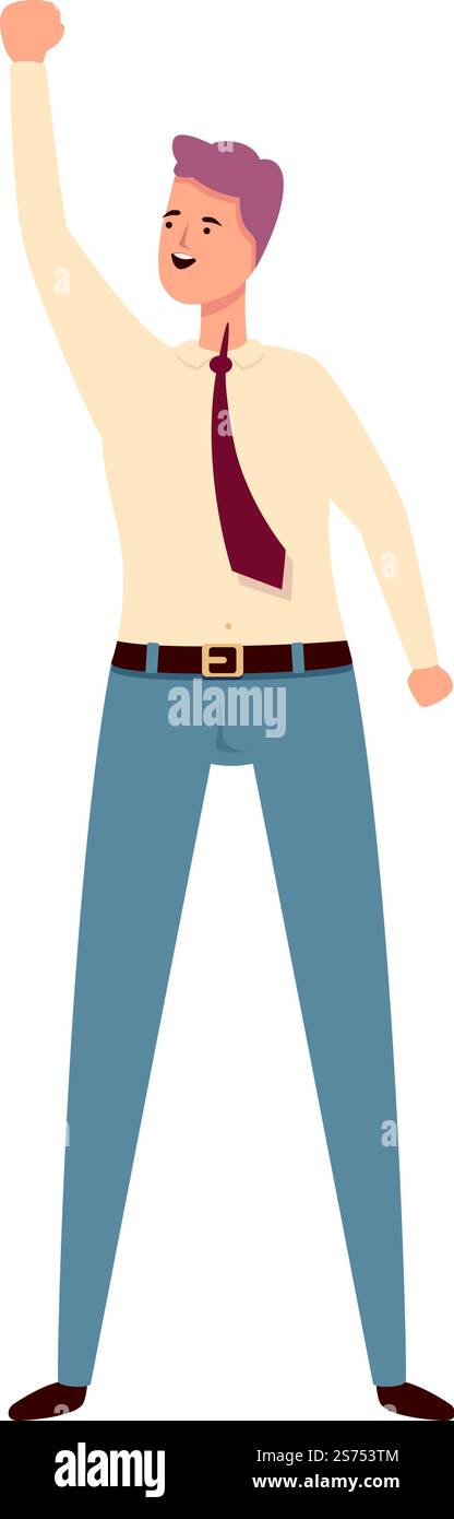 Success Manager Symbol Cartoon Vektor. Stresstherapie. Geistige Bewältigung. Success Manager Symbol Cartoon Vektor. Stresstherapie Stock Vektor