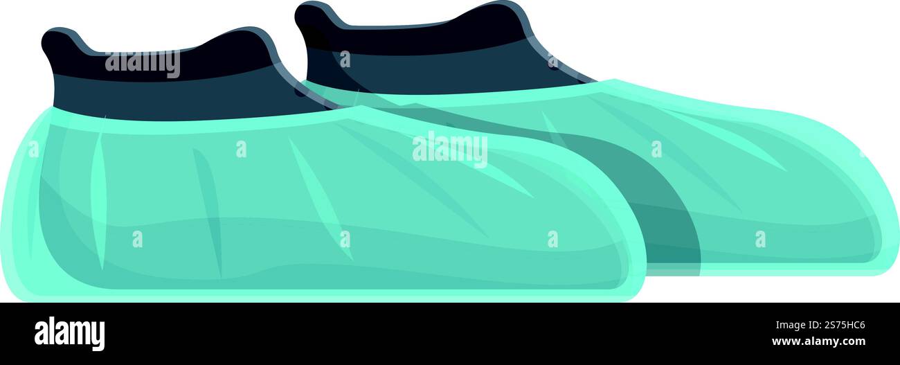 Mikrobe Schuh Cover Symbol Cartoon Vektor. Medizinischer Schutz. Sicherheitsschutz. Mikrobe Schuh Cover Symbol Cartoon Vektor. Medizinischer Schutz Stock Vektor