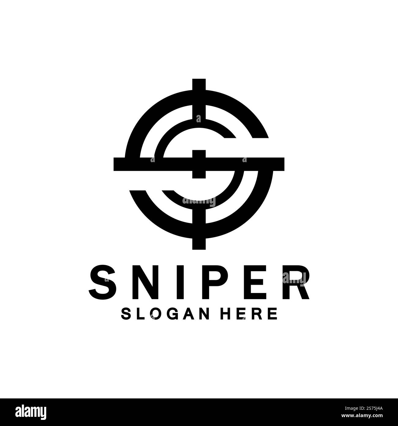 Sniper-Ziel-Vektor-Logo. Anfänglicher S-Ziellogo-Vektor Stock Vektor Sniper-Ziel-Vektor-Logo. Anfänglicher S-Ziellogo-Vektor Stock Vektor
