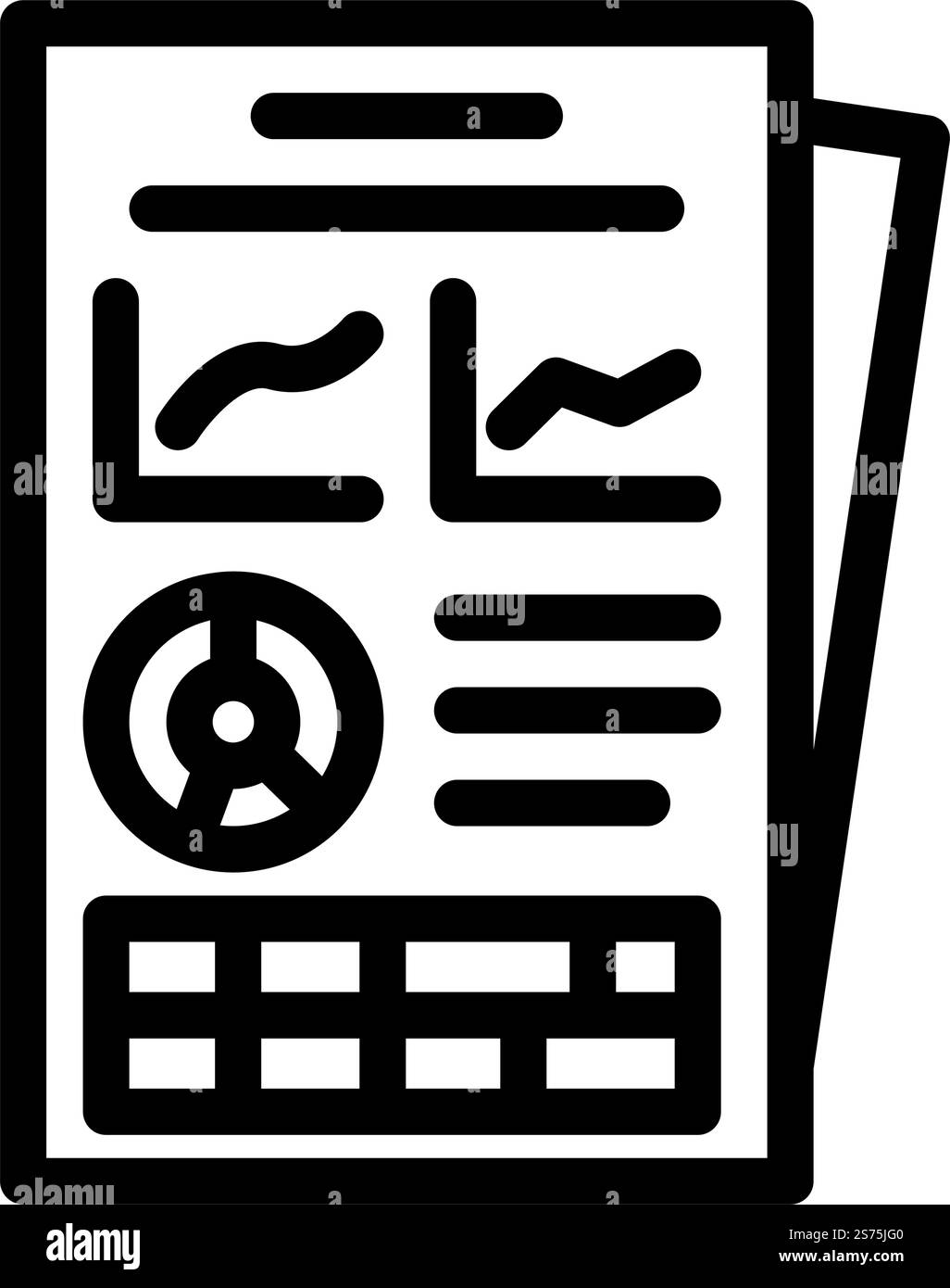 esg-Liniensymbolvektor für Bericht. esg-Zeichen melden. Schwarze Abbildung des isolierten Kontursymbols. Vektorgrafik für esg-Linien Stock Vektor