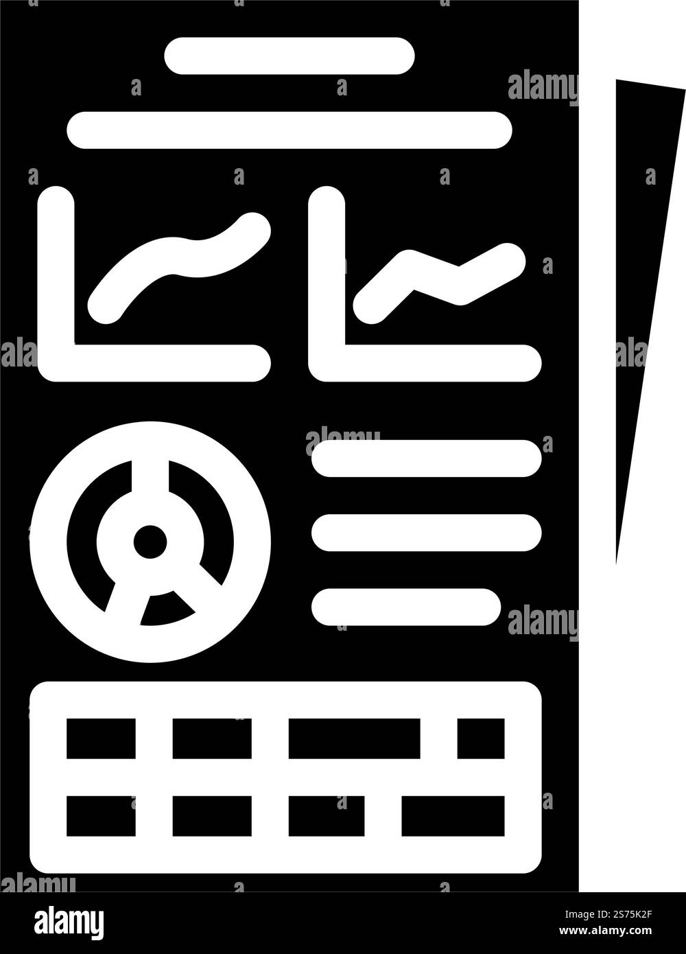 esg-Glyphe-Symbolvektor melden. esg-Zeichen melden. Isolierte Symboldarstellung. Vektorillustration für esg-Glyphen-Symbole Stock Vektor