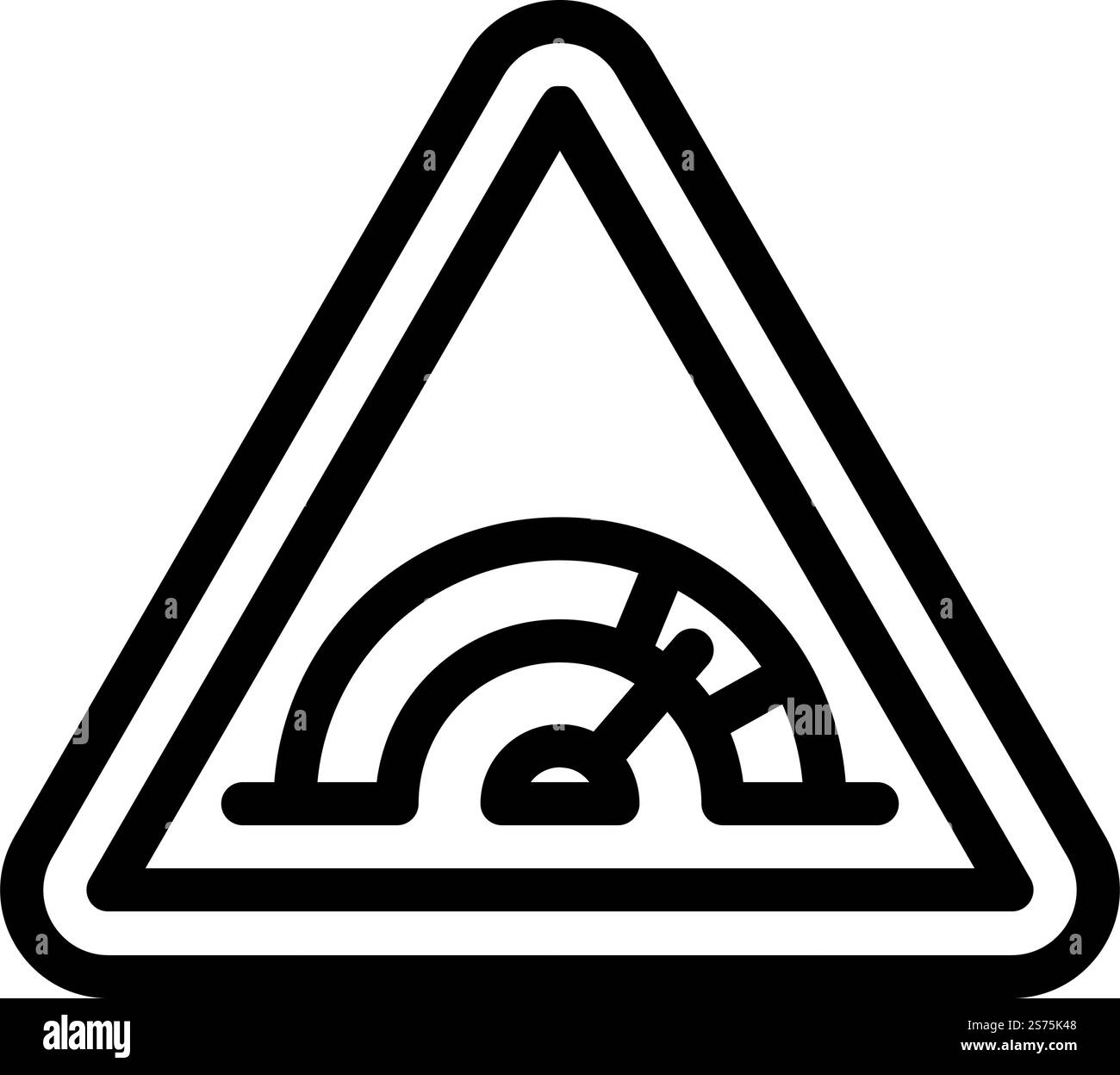 Risiko-esg-Liniensymbolvektor. Risiko-esg-Zeichen. Schwarze Abbildung des isolierten Kontursymbols. Vektorillustration für Risiko-esg-Linien Stock Vektor