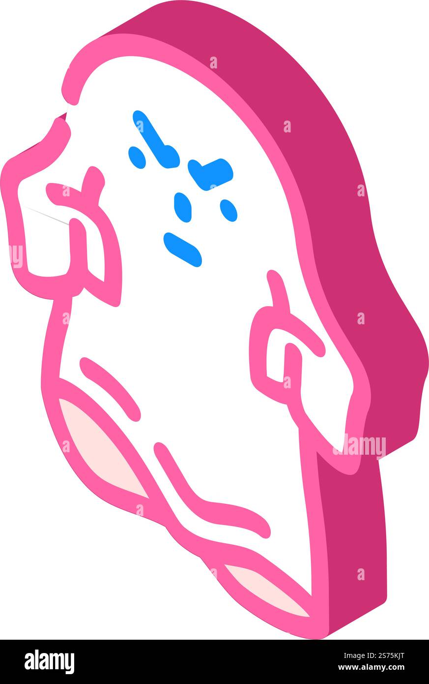 Phantomghost isometrischer Symbolvektor. Phantom-Geisterzeichen. Isolierte Symboldarstellung. Illustration des Phantomspiegels mit isometrischen Symbolen Stock Vektor