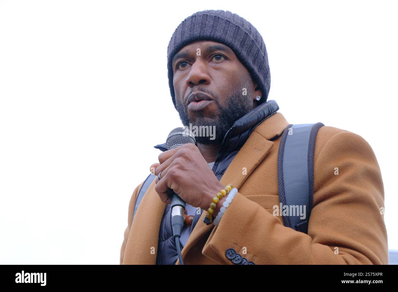 New York City, NY: 18. Januar 2025: Jumaane Williams spricht auf dem Women's March 2025, der vor der Einweihung von Trumps stattfindet Credit: Katie Godowski/MediaPunch Credit: MediaPunch Inc/Alamy Live News Stockfoto