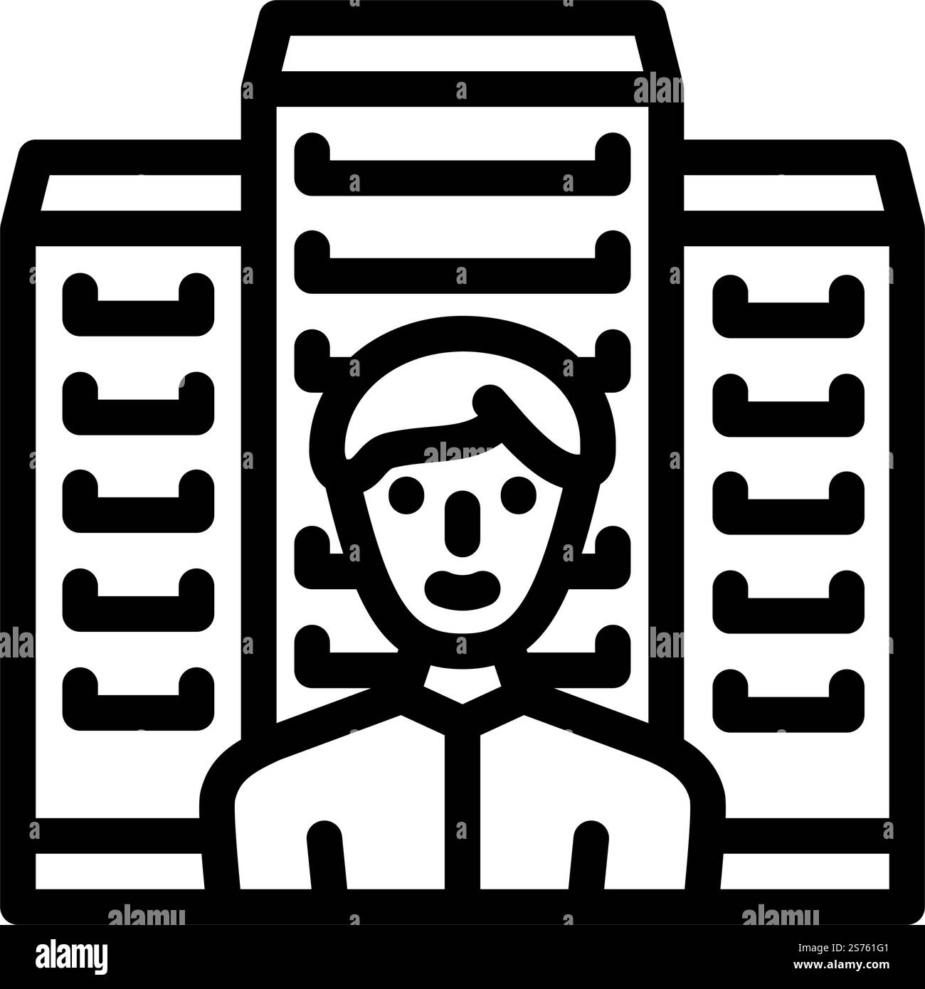 Corporate esg Line Symbolvektor. esg-Zeichen des Unternehmens. Schwarze Abbildung des isolierten Kontursymbols. Vektorgrafik für esg-Linien des Unternehmens Stock Vektor