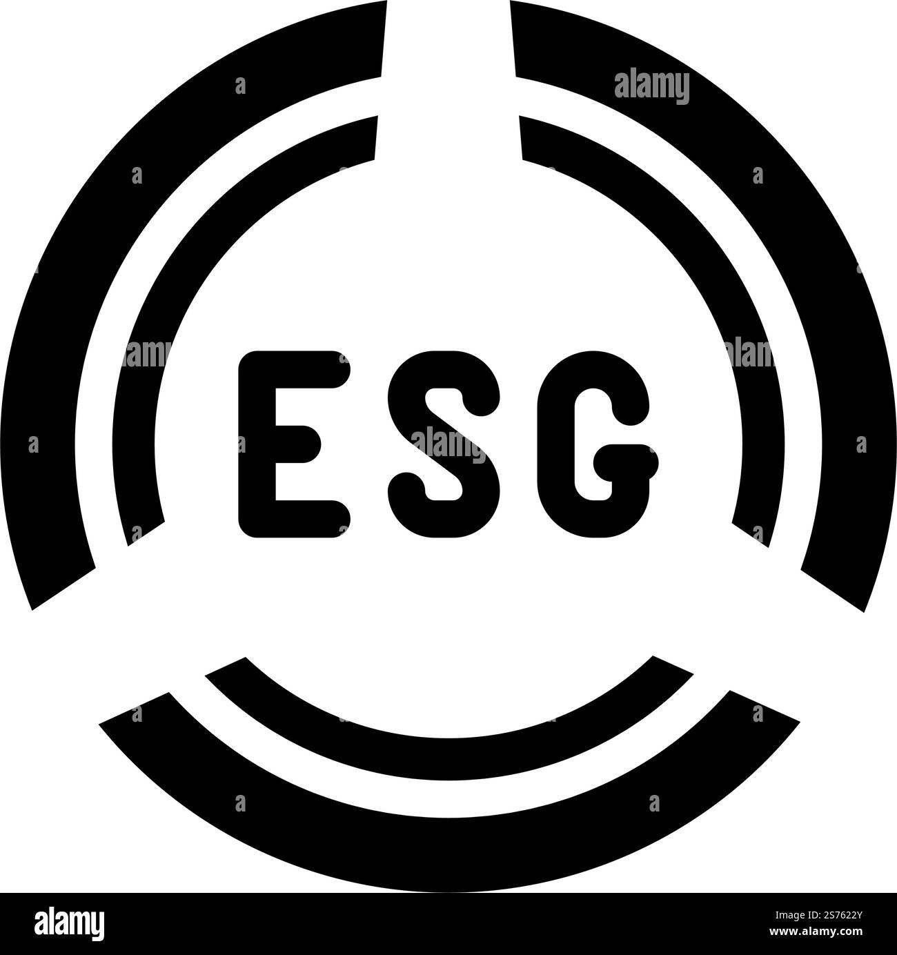esg Environmental Social Governance Glyphe-Symbol-Vektor. esg-Zeichen für soziale Governance im Umweltbereich. Isolierte Symboldarstellung. esg Environmental Social Governance Glyphe Icon Vektor Illustration Stock Vektor