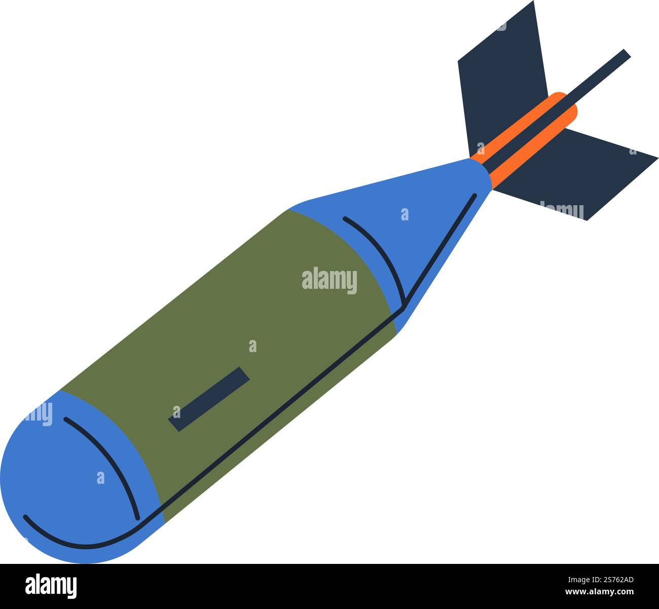 Raketen- oder Raketenstarts, Sprengstofftypen und Varietät. Militärische Bewaffnung und Waffen. Zieling- und Flugsysteme. Isoliertes Symbol der Sprengwaffe. Vektor in abgewickelter Darstellung. Bomben und Sprengwaffen, Bewaffnung und Militär Stock Vektor