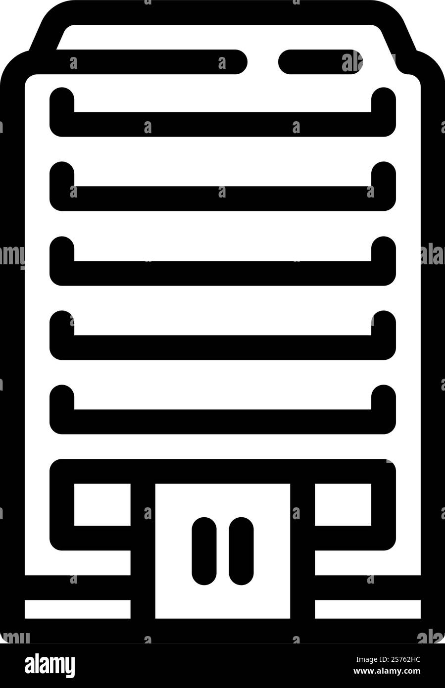 esg-Liniensymbolvektor des Unternehmens. esg-Zeichen des Unternehmens. Schwarze Abbildung des isolierten Kontursymbols. Vektorillustration der esg-Linie des Unternehmens Stock Vektor