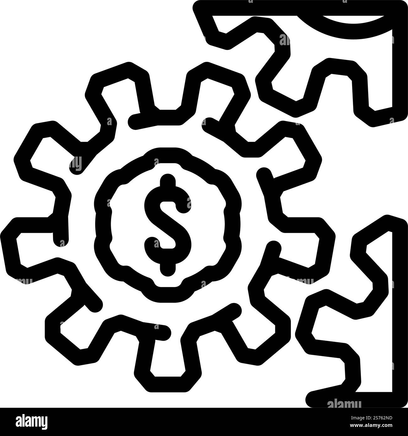 Vektor der esg-Linie der Gänge. Gänge esg-Zeichen. Schwarze Abbildung des isolierten Kontursymbols. Abbildung des Symbols für die esg-Linie der Gänge Stock Vektor