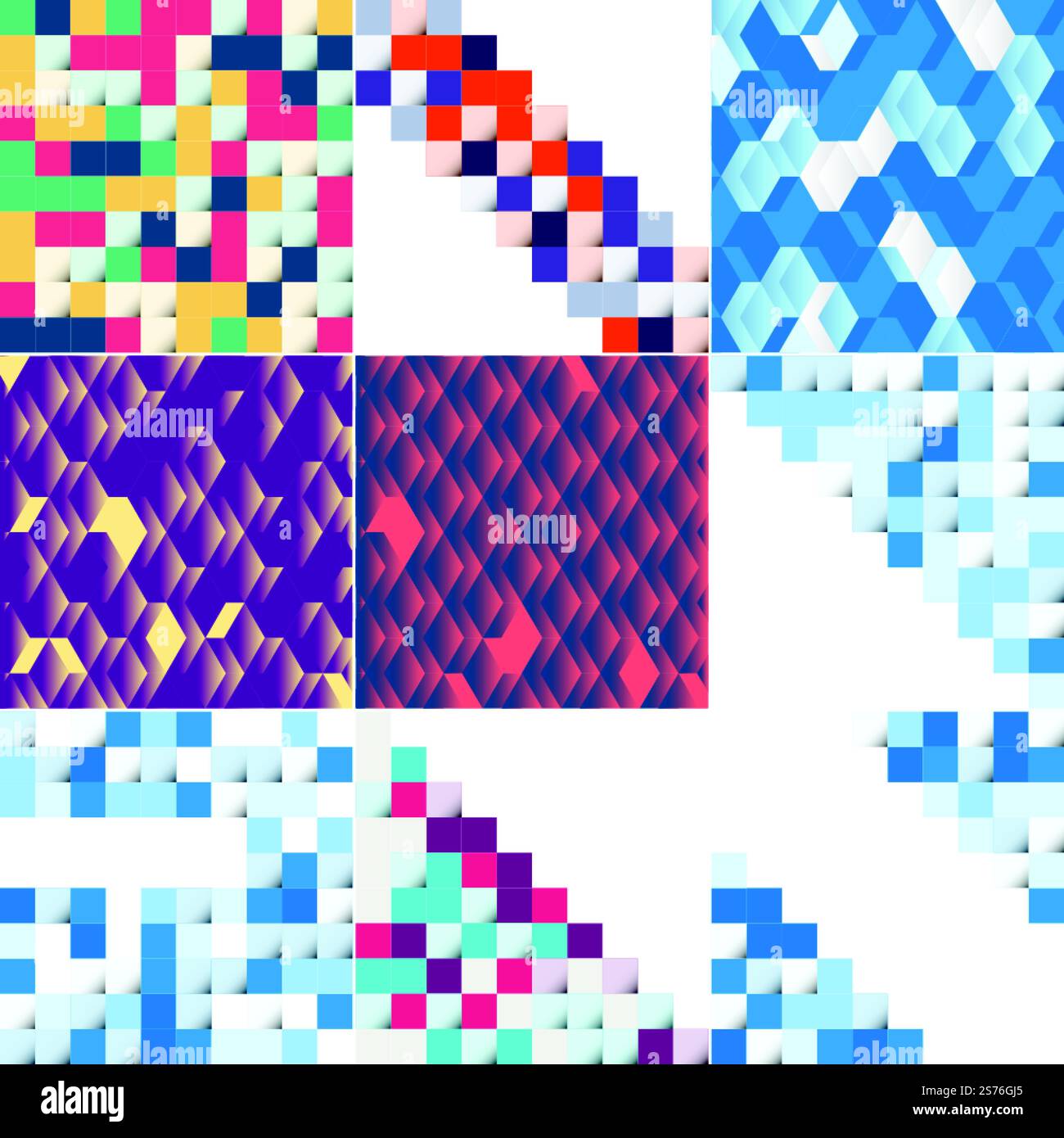 Vektorhintergrund mit einer Illustration einer abstrakten Textur mit Quadraten, die als Musterdesign für Banner geeignet sind. Poster. Flyer. Karten. Postkarten. Abdeckungen. Broschüren; Packung mit 9 Stück erhältlich Stock Vektor