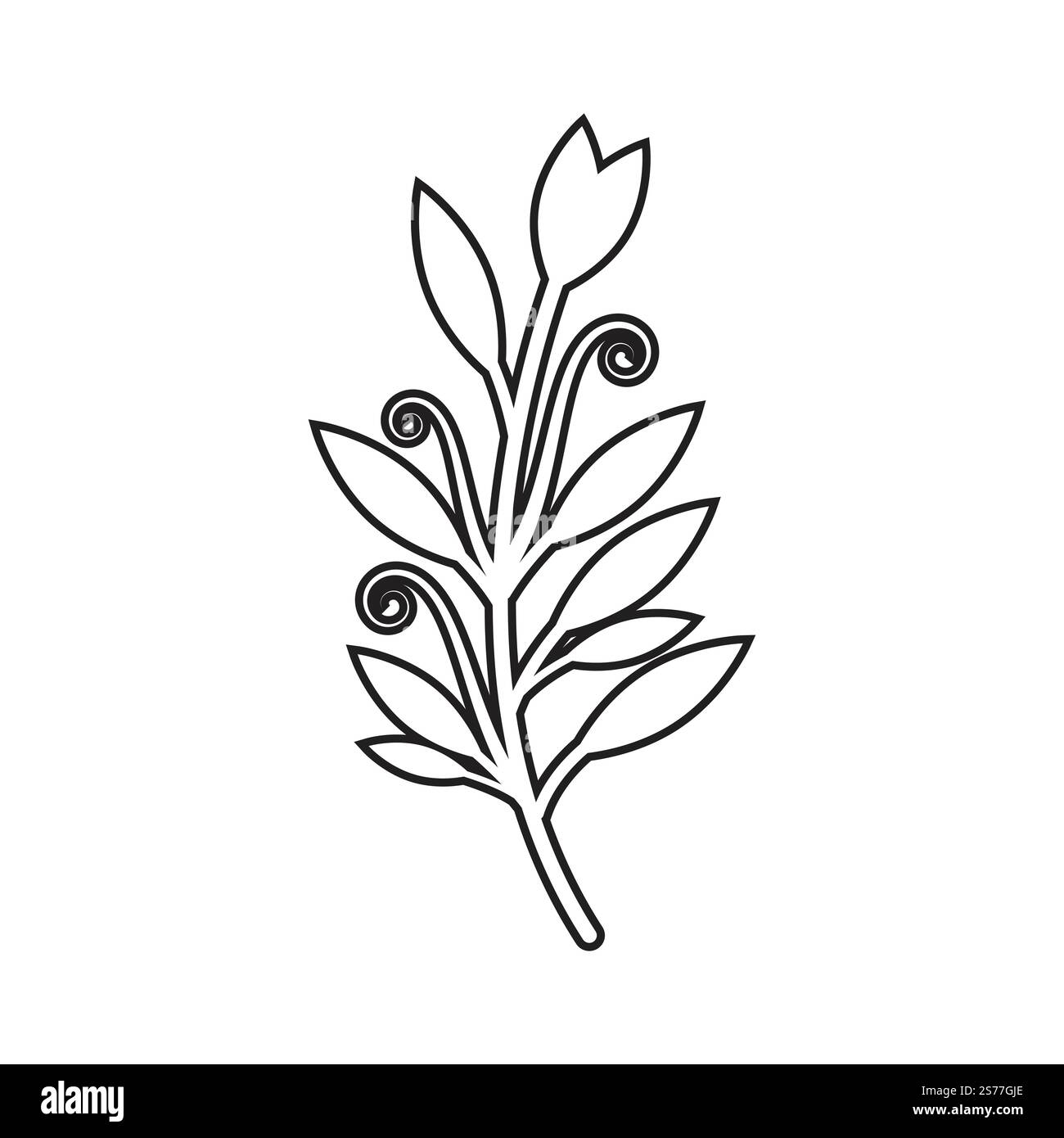 Grün hinterlässt Botanical Logo Vektor- und Symboldesign Stock Vektor