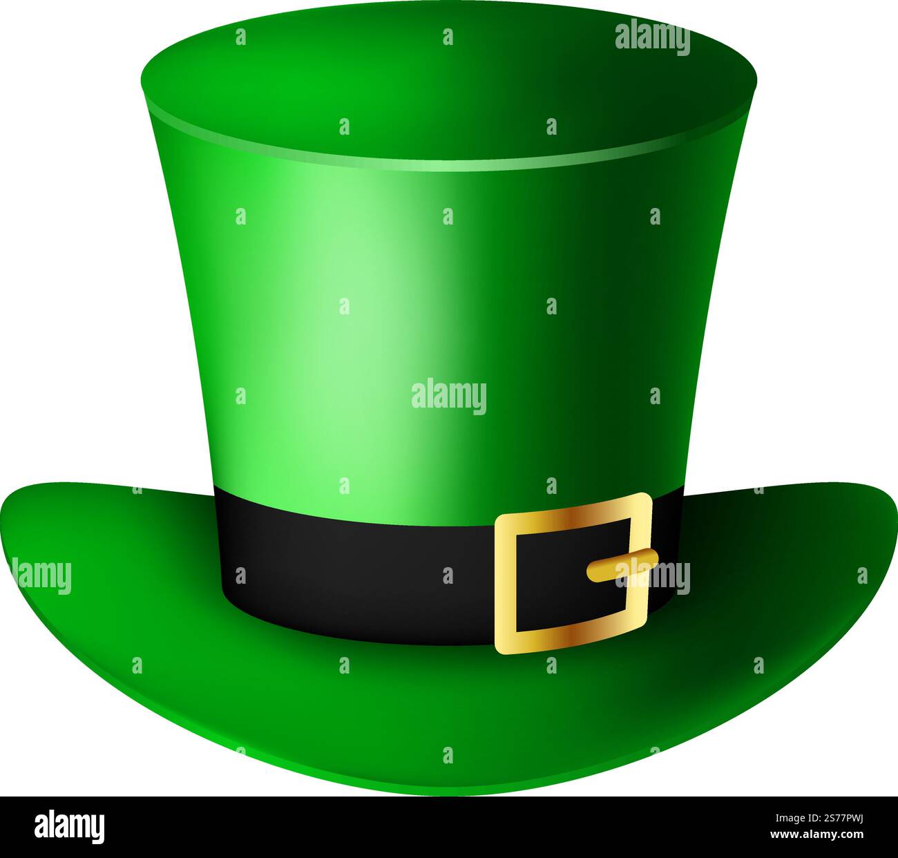 Leprechaun Hut. Cartoon-Element des irischen Bierfestivals St. Patrick&rsquo;s Day. Vektorabbildung. Stock Vektor