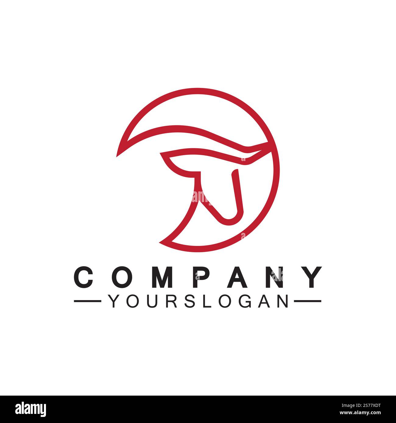 Bull Monoline Logo Design Vektorvorlage Stock Vektor