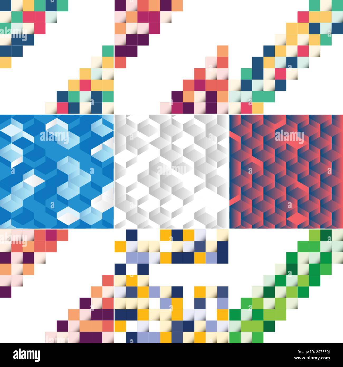 Vektorhintergrund mit einer Illustration der abstrakten Textur mit Quadraten, geeignet für die Verwendung als Musterdesign für Banner. Poster. Flyer. Karten. Postkarten. Abdeckungen. Und Broschüren Stock Vektor