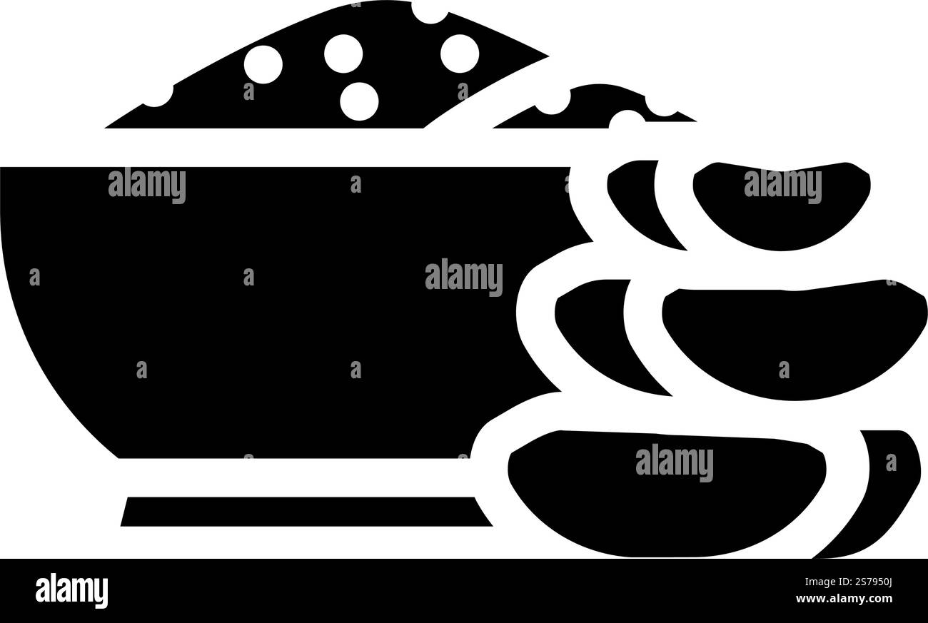 Puder Aloe Vera Glyphe Symbol Vektor. Puder Aloe Vera-Zeichen. Isolierte Symboldarstellung. Puder Aloe Vera Glyphe Symbol Vektor Illustration Stock Vektor