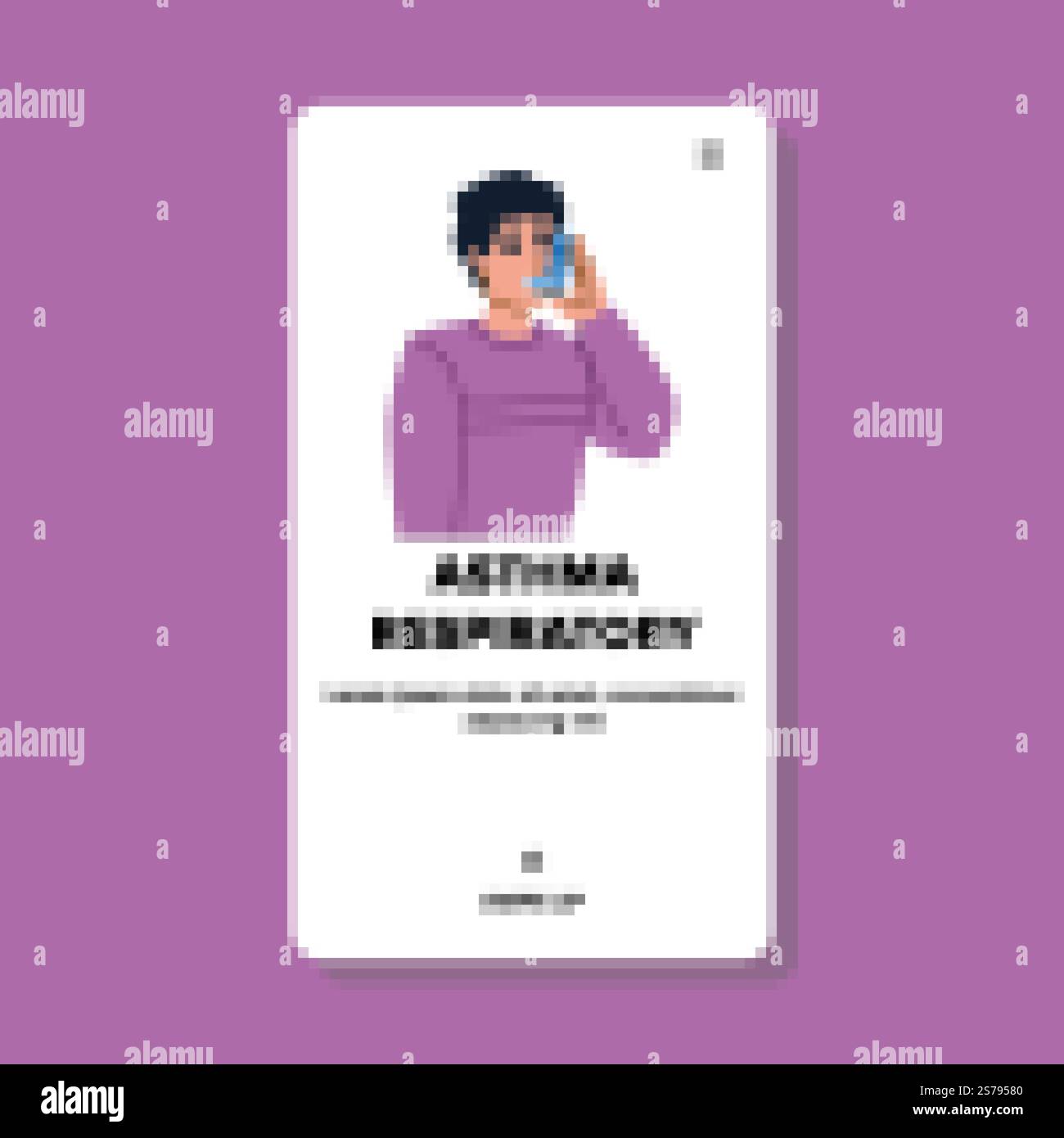 Atmungsvektor des Astmas. Krankheit Gesundheit, Krankheit Atem, Allergiepflege, Medizin Pneumonie Astma Atmungsnetz flache Karikaturillustration. Atmungsvektor des Astmas Stock Vektor