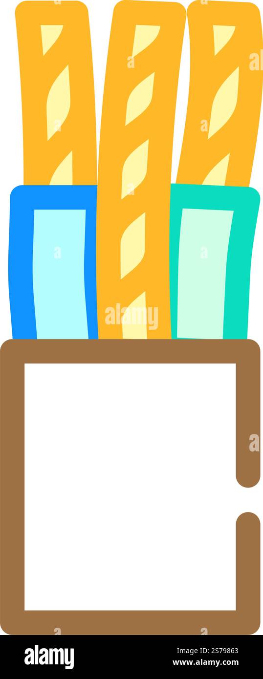 Farbsymbolvektor für nichtmetallischen Draht. Zeichen für nichtmetallische Draht. Isolierte Symboldarstellung. Vektorgrafik für nichtmetallische Drahtsymbole Stock Vektor