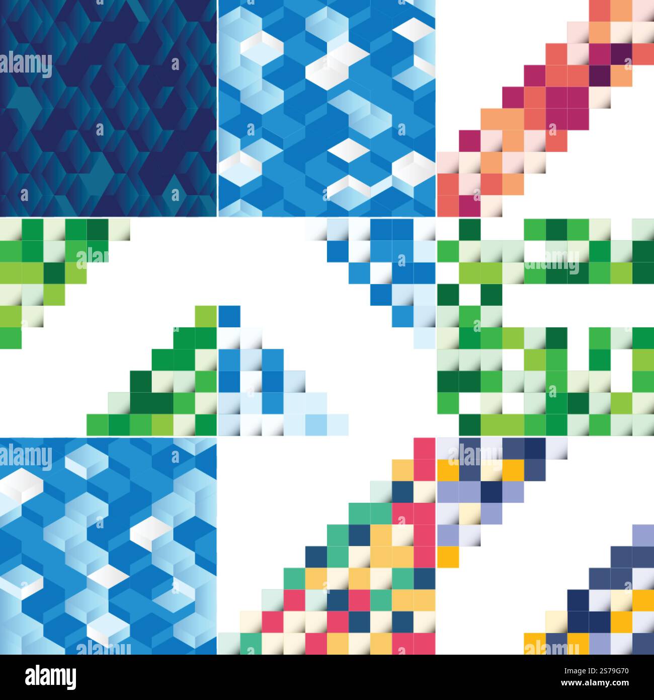 Vektorhintergrund mit einer Illustration der abstrakten Textur mit Quadraten, geeignet für die Verwendung als Musterdesign für Banner. Poster. Flyer. Karten. Postkarten. Abdeckungen. Und Broschüren Stock Vektor