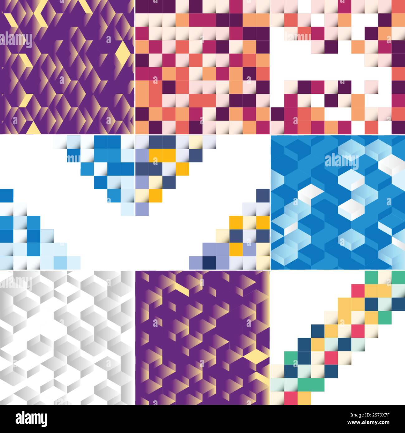 Vektorhintergrund mit einer Illustration der abstrakten Textur mit Quadraten, geeignet für die Verwendung als Musterdesign für Banner. Poster. Flyer. Karten. Postkarten. Abdeckungen. Und Broschüren Stock Vektor