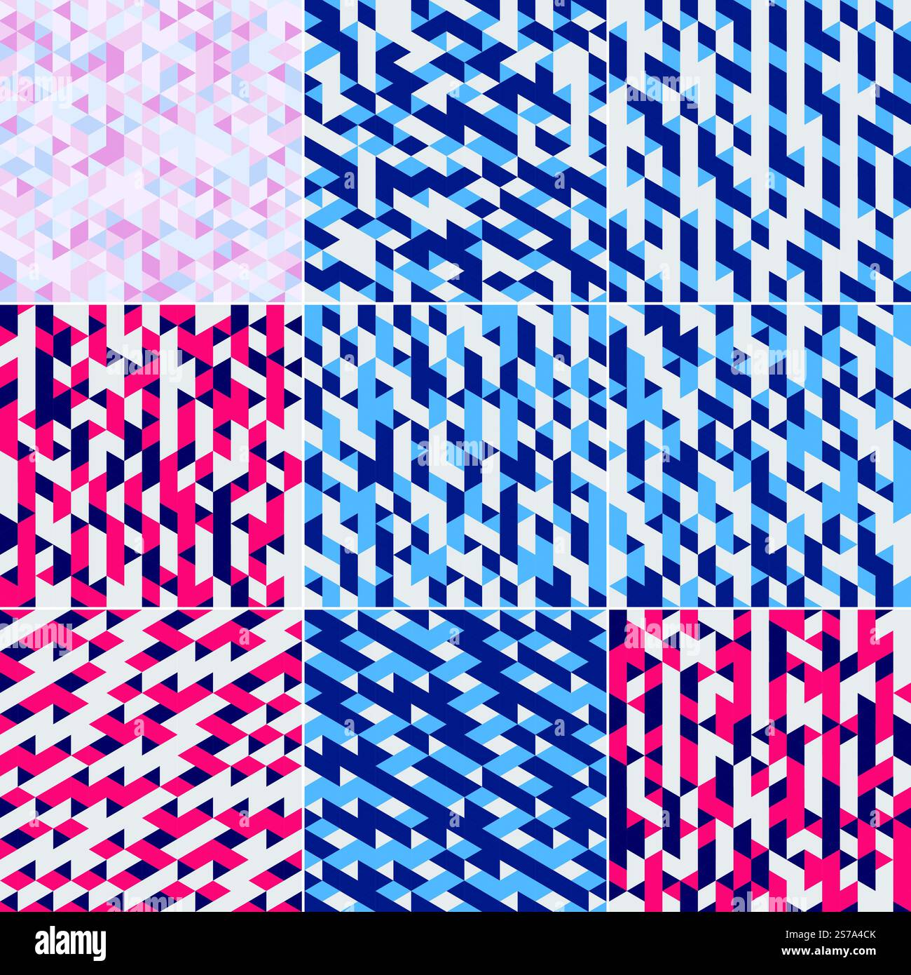 Cover-Design mit überlappenden Dreiecken in Metallic-Farben Stock Vektor