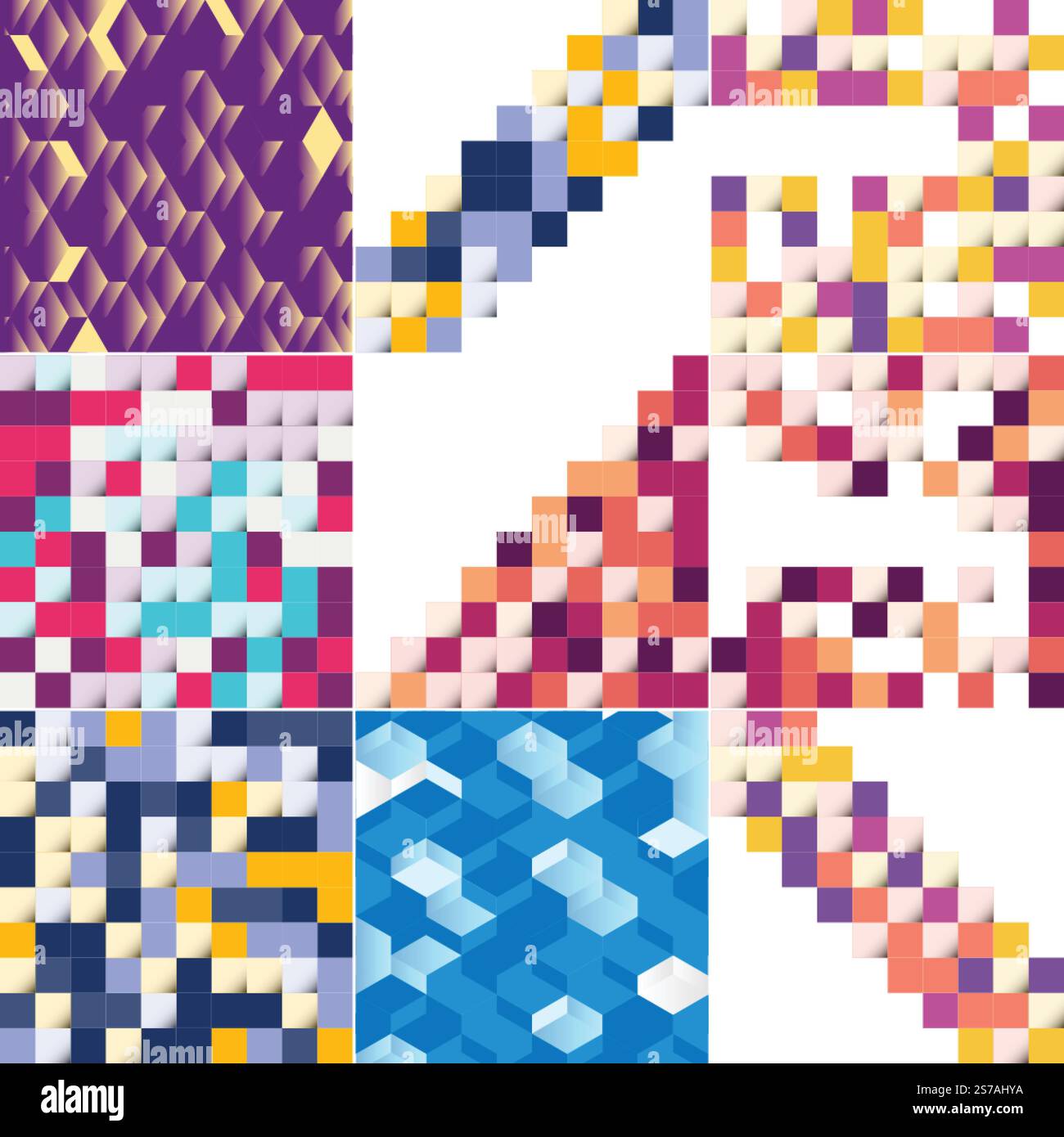 Vektorhintergrund mit einer Illustration der abstrakten Textur mit Quadraten, geeignet für die Verwendung als Musterdesign für Banner. Poster. Flyer. Karten. Postkarten. Abdeckungen. Und Broschüren Stock Vektor