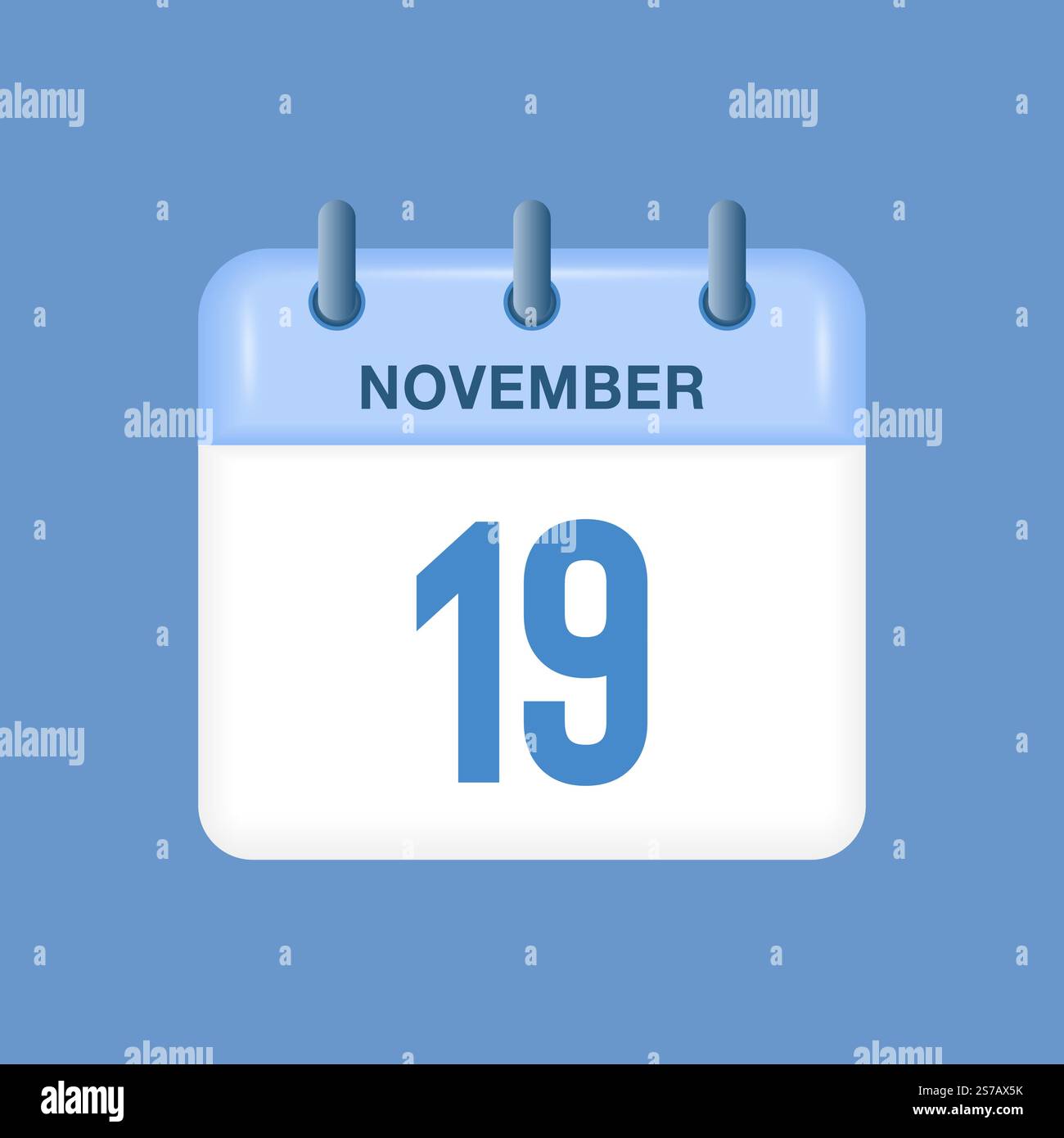 November: Kalender- und Zeitplaner. Erinnerung an das Symbol „Tageskalender“. Vektorabbildung. Stock Vektor
